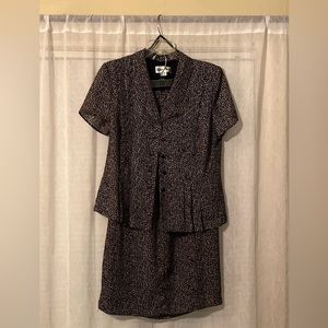 2-pc Danny & Nicole Navy Blue and White Dress